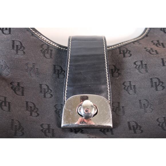 Dooney & Bourke Black/gray Hobo Crescent Medium Vintage - Picture 2 of 10